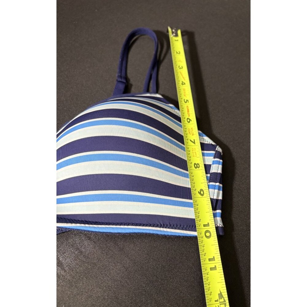 Aerie Sporty Blue White Navy Striped Sporty Lingerie Bra Nautical Cup Size 34C - Picture 12 of 14
